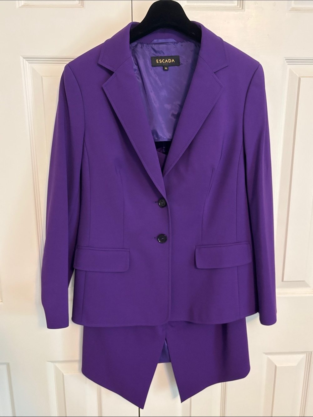 Escada Bold Purple Blazer and Skirt Set